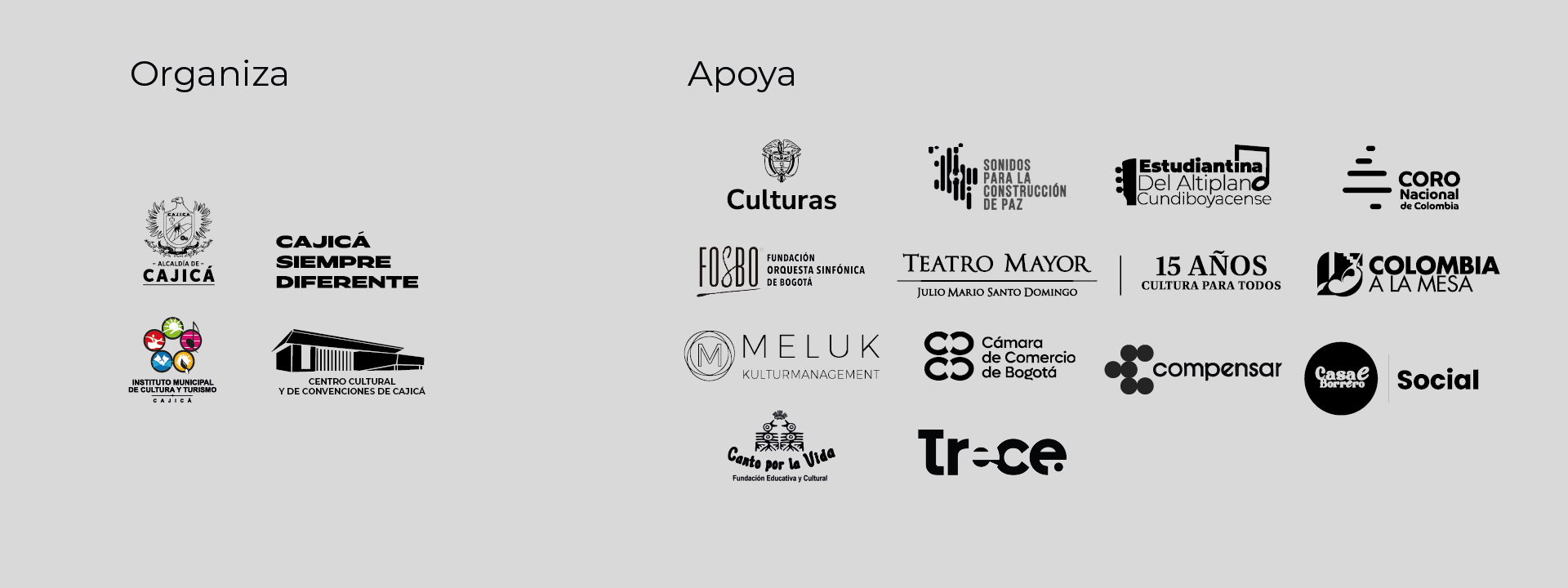 Banner Logos Organiza y Apoya